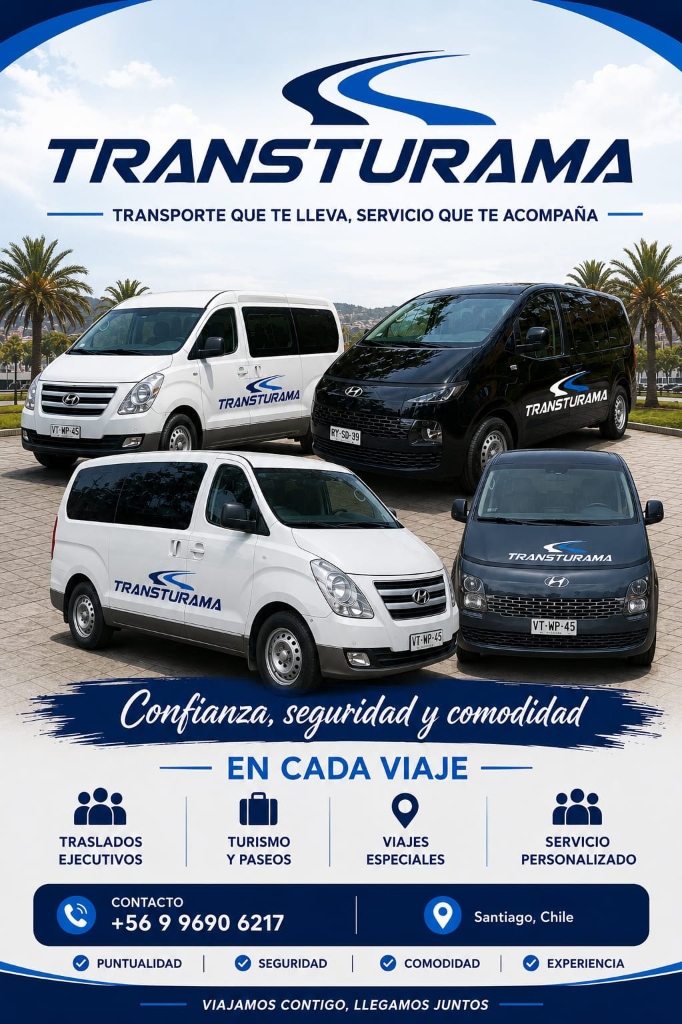Flota de transporte Transturama Santiago Chile - Vans Hyundai Staria y Hyundai H1